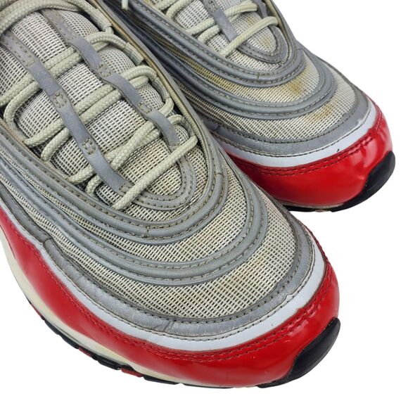 NIKE Shoes AIR MAX 97 Mens Size 11.5 Silver University Red Running 921826-009 - Picture 7 of 13